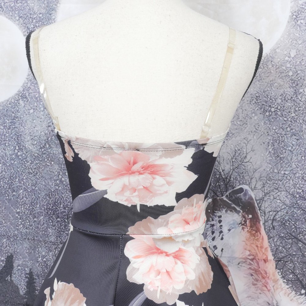 January 7 Black Cream Floral Size Small Dress - Picture 12 of 15